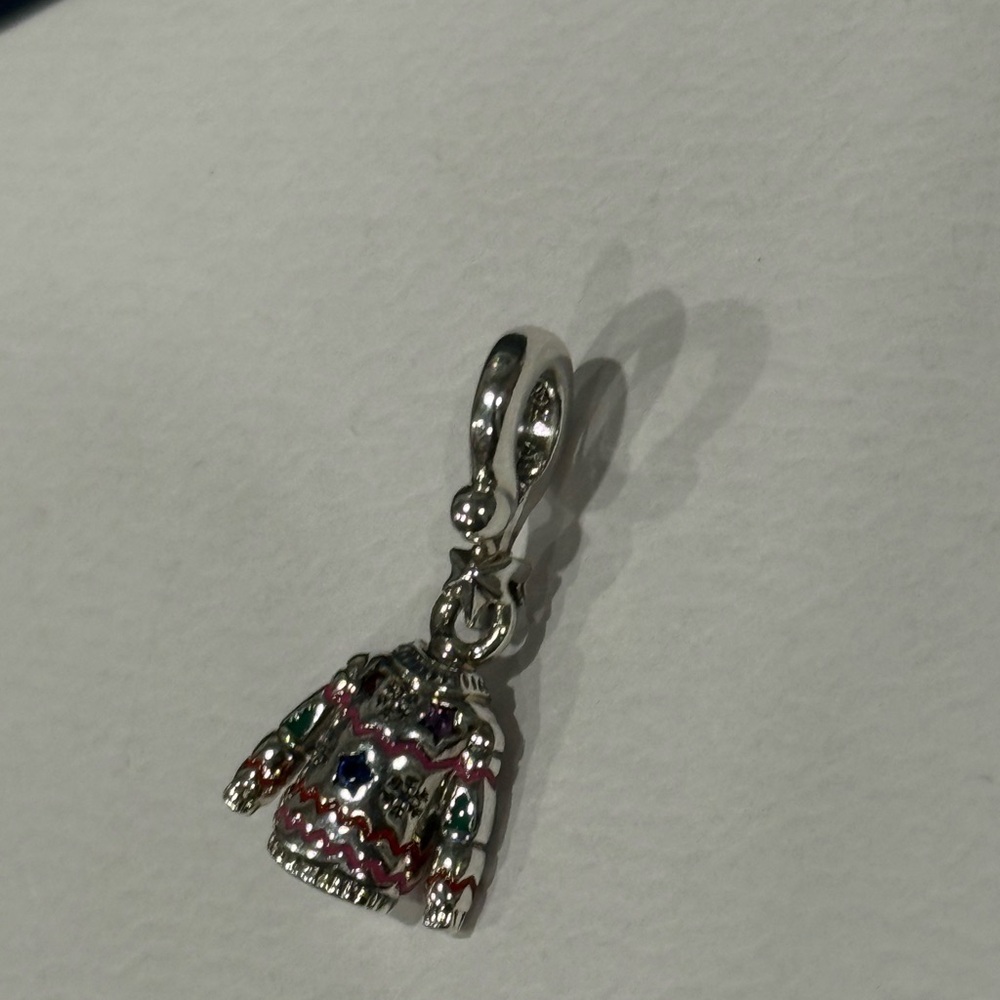 Pandora Silver and Multicolor Sweater Charm Bracelet